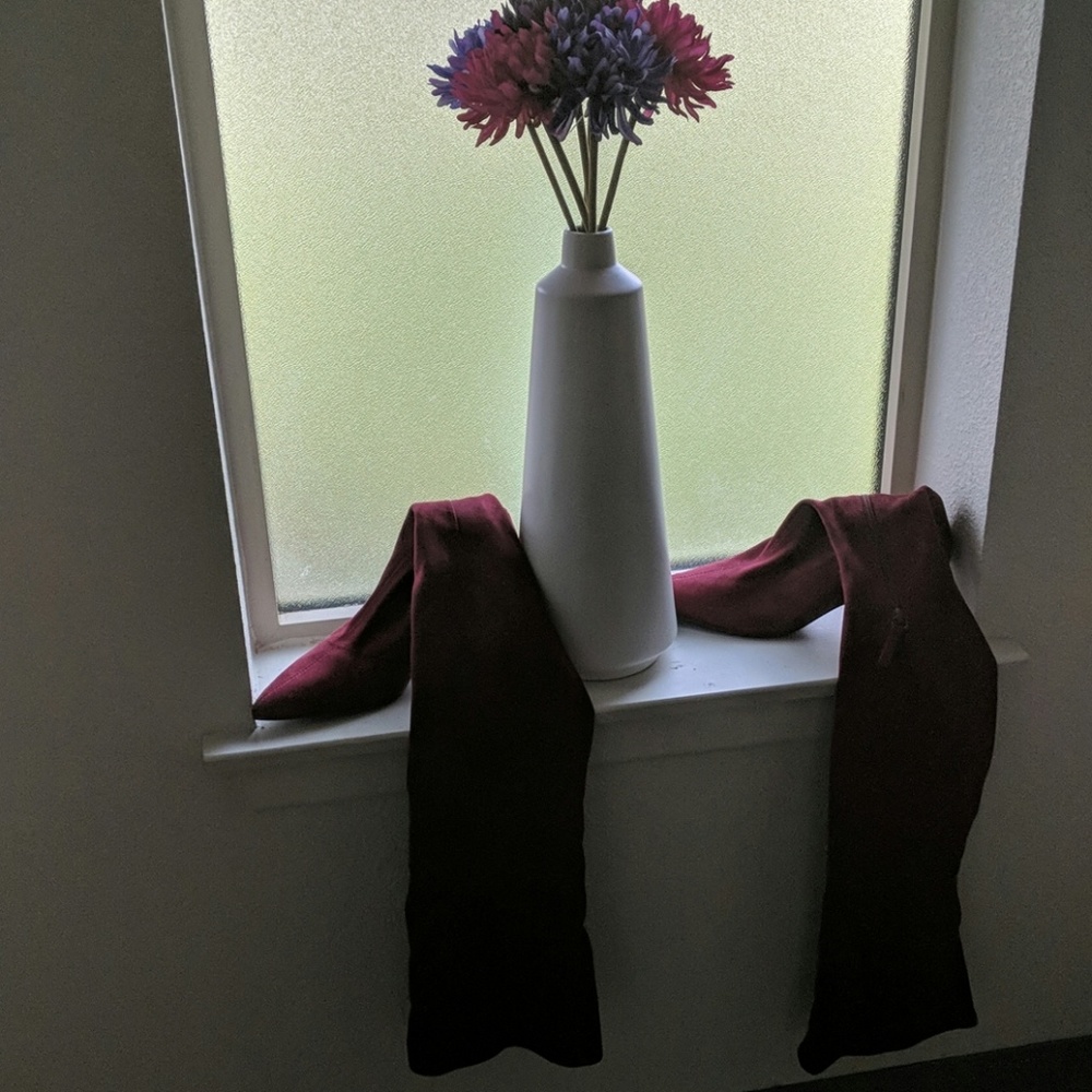 Zara over knee faux suede boot sz7